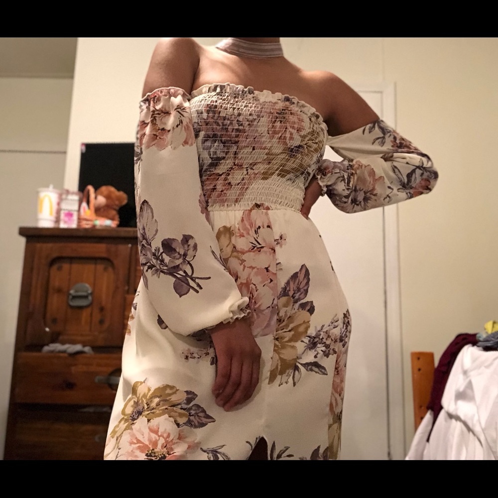 Charlotte Russe Off-The Shoulder Maxi Dress